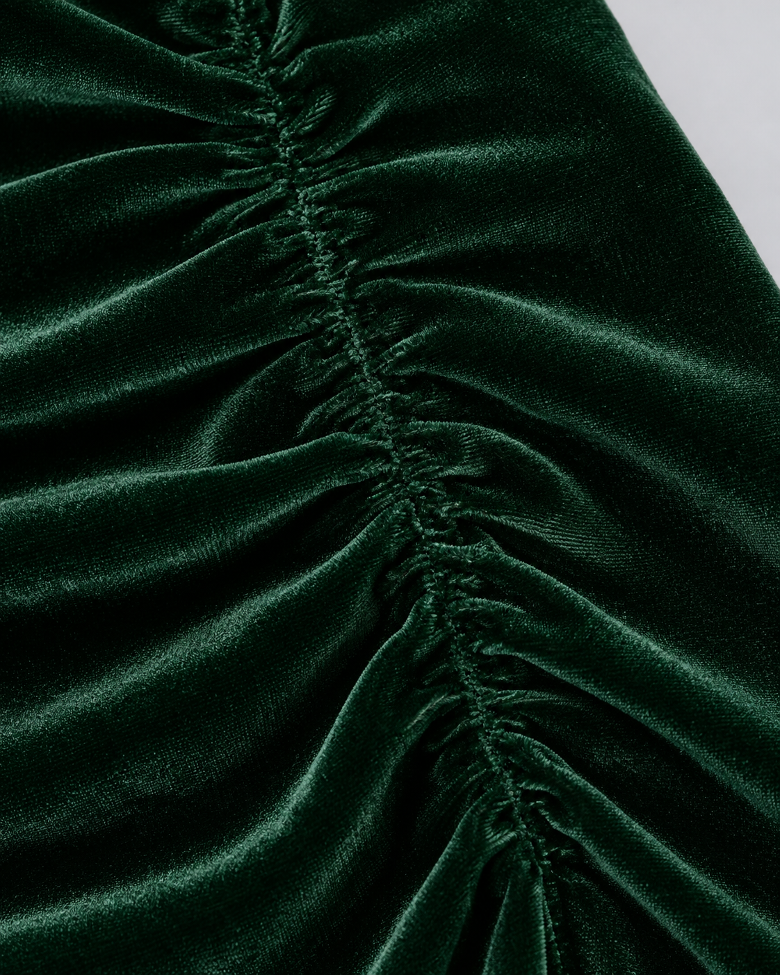 VELVET — Ruched velvet dress