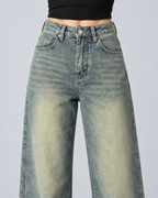 VINTAGE — Relaxed washed jeans