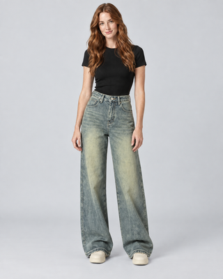 VINTAGE — Relaxed washed jeans — front view