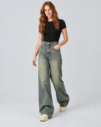 VINTAGE — Relaxed washed jeans