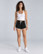 WEEKEND — Drawstring shorts with contrast piping — front view