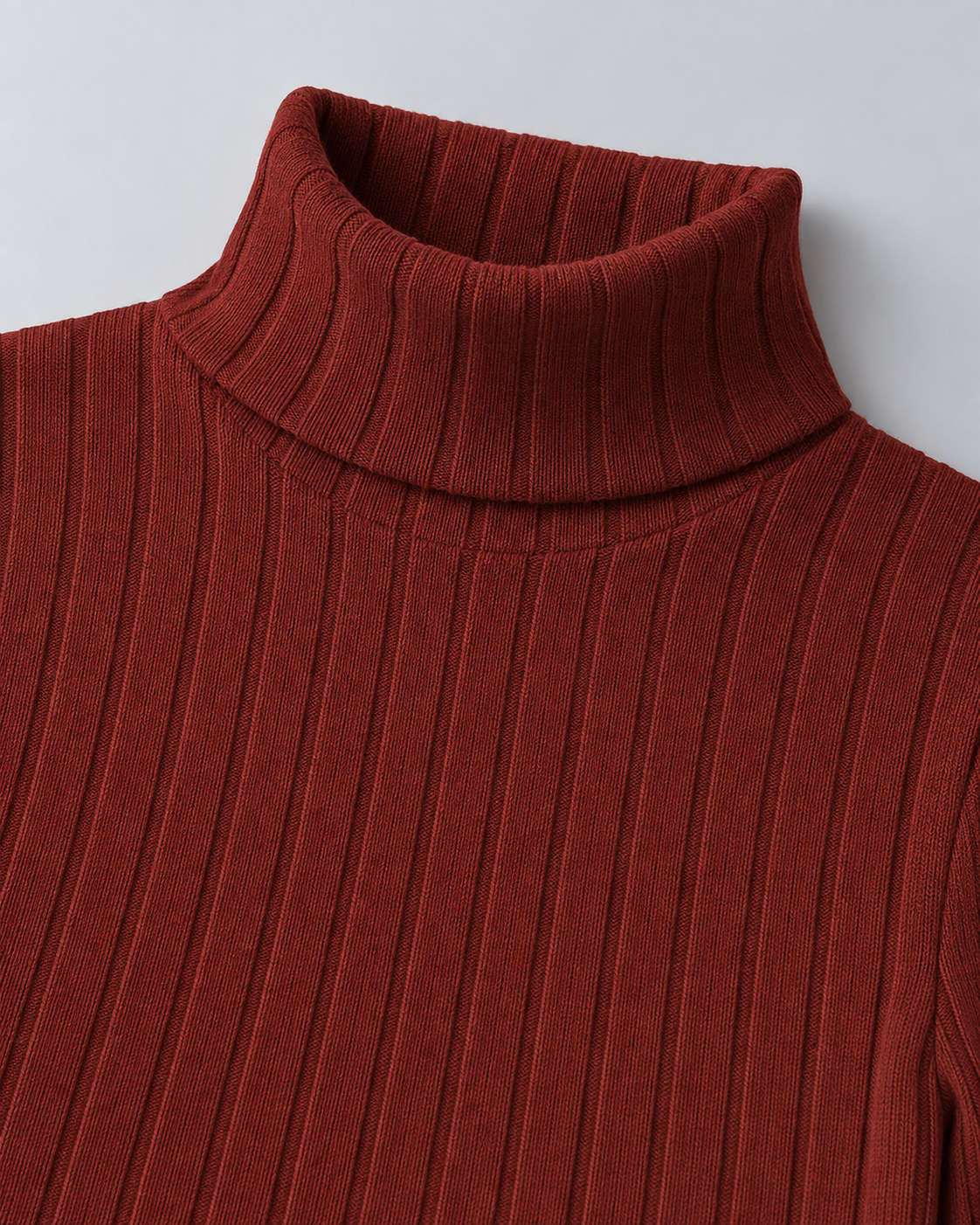 WINTER — Ribbed high-neck mini dress