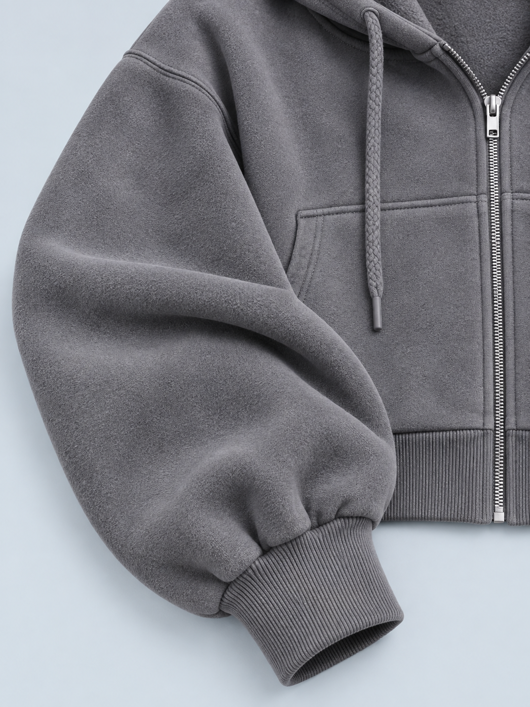 ZIP — Cropped zip hoodie