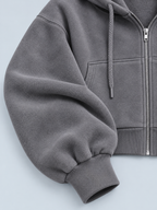 ZIP — Cropped zip hoodie