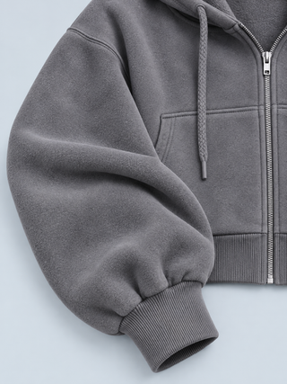ZIP — Cropped zip hoodie