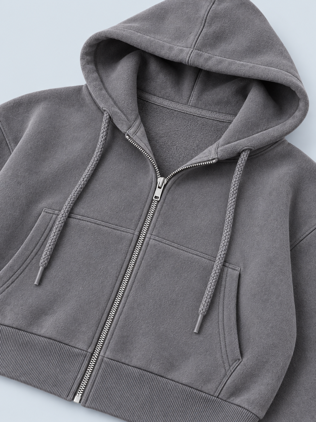 ZIP — Cropped zip hoodie